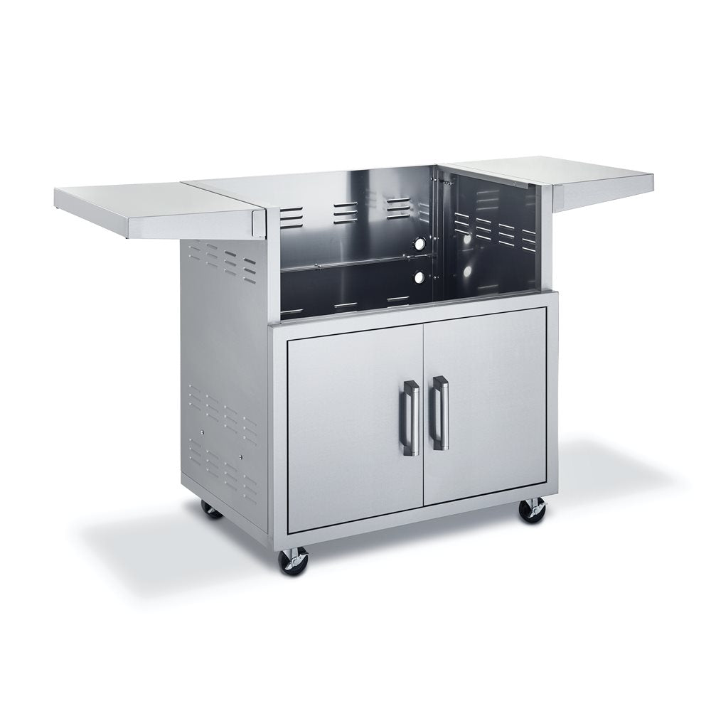 Broil Master 32" SS Cart with 2 Doors & Side Shelves