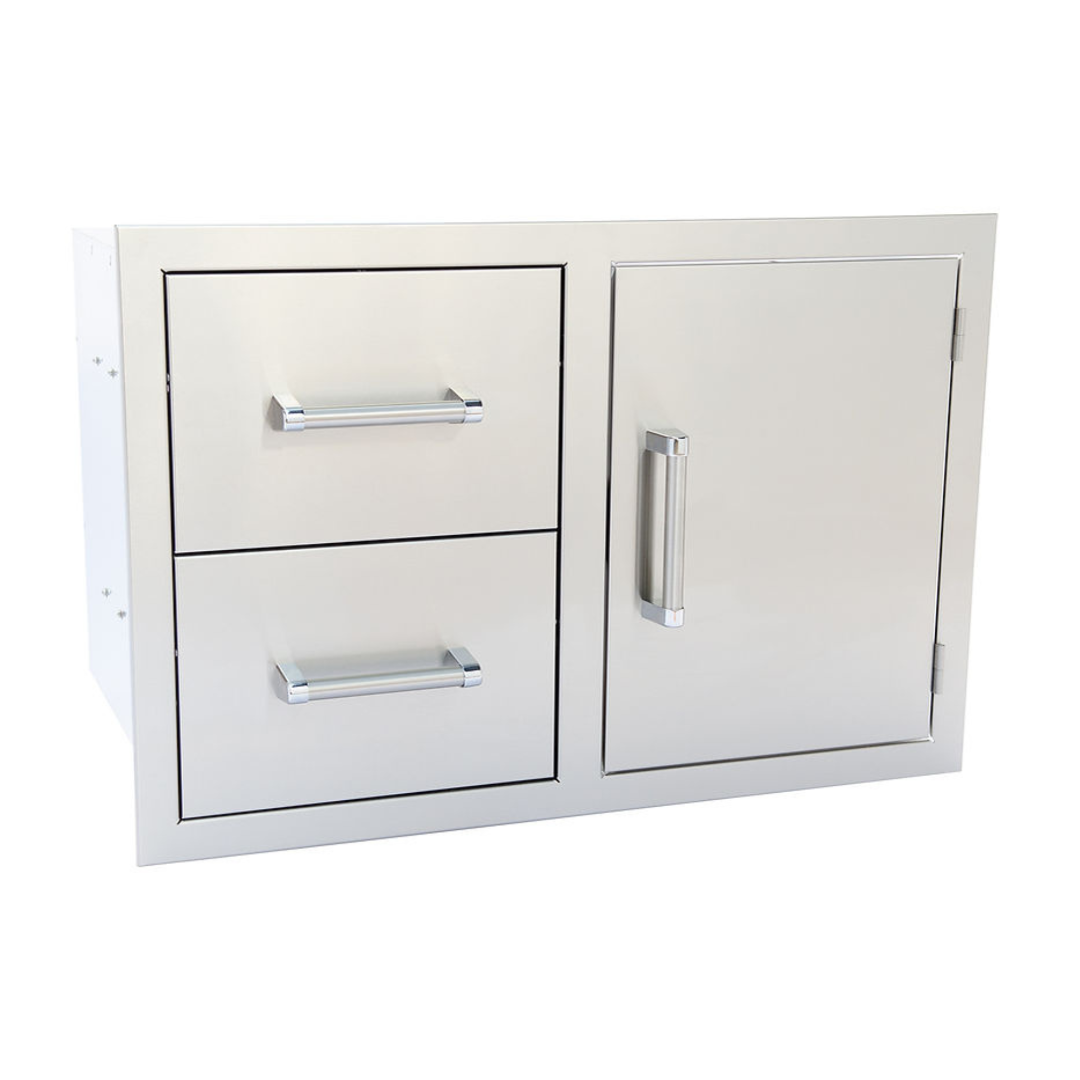 Kokomo Outdoor Kitchen Stainless Steel Two Drawer - One Door Combo