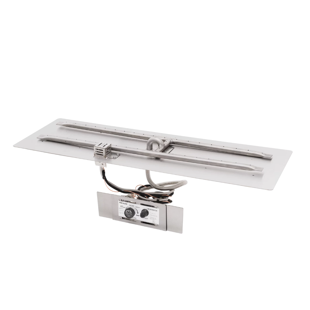 The Outdoor Plus 48" x 12" Rectangular Flat Pan & SS ‘H’ Burner