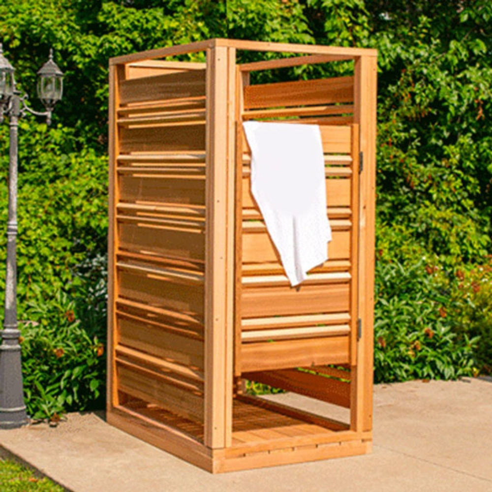 leisurecraft Cloudburst Outdoor Shower - Clear Red Cedar