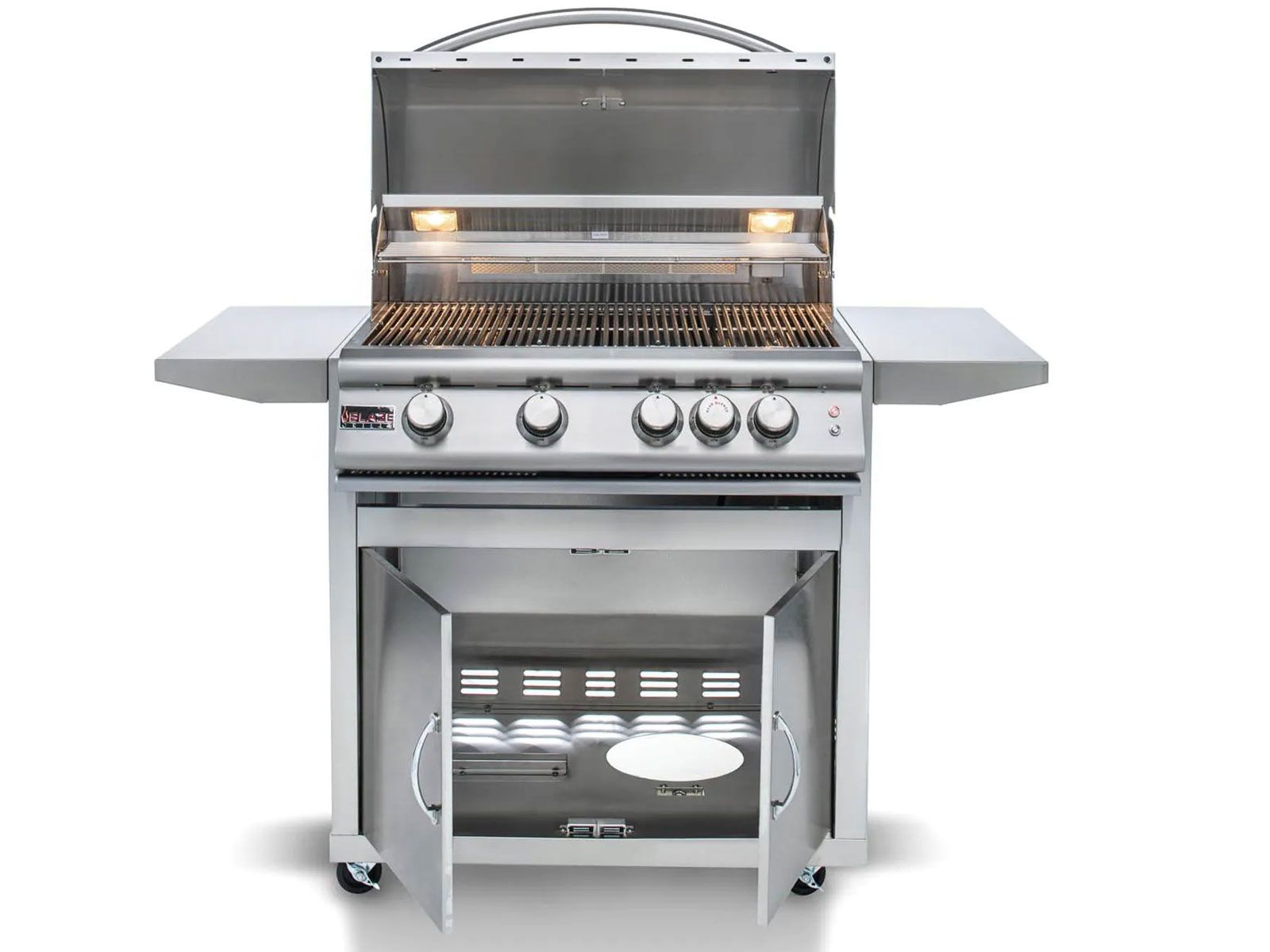 Blaze 32-Inch 4-Burner LTE Gas Grill with Rear Burner and Built-in Lighting System Freestanding