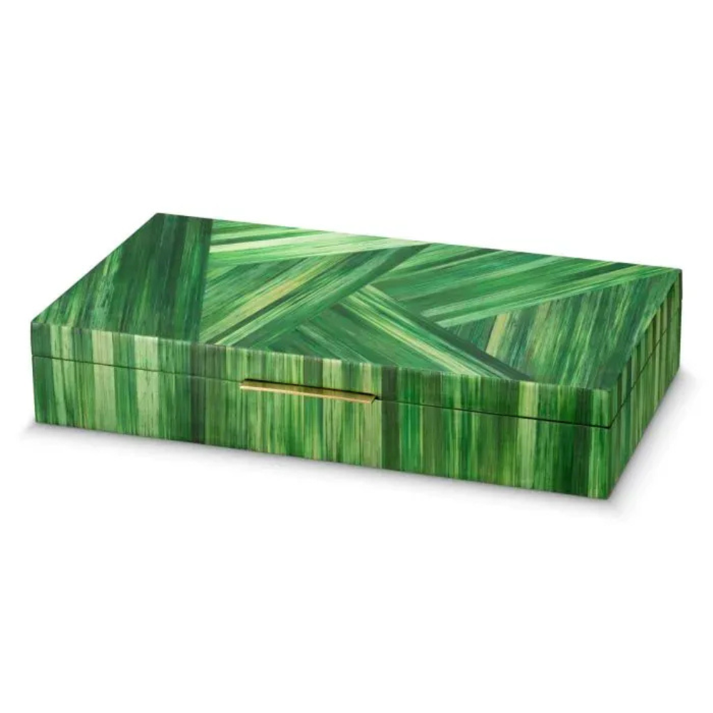 Eichholtz Box Harvard Straw marquetry green
