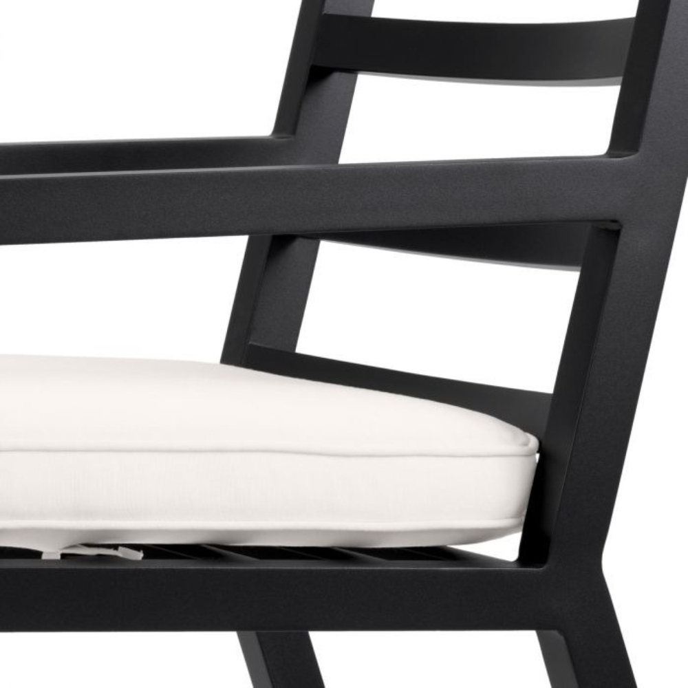 Eichholtz Outdoor Dining Chair Delta Black finish | sunbrella canvas