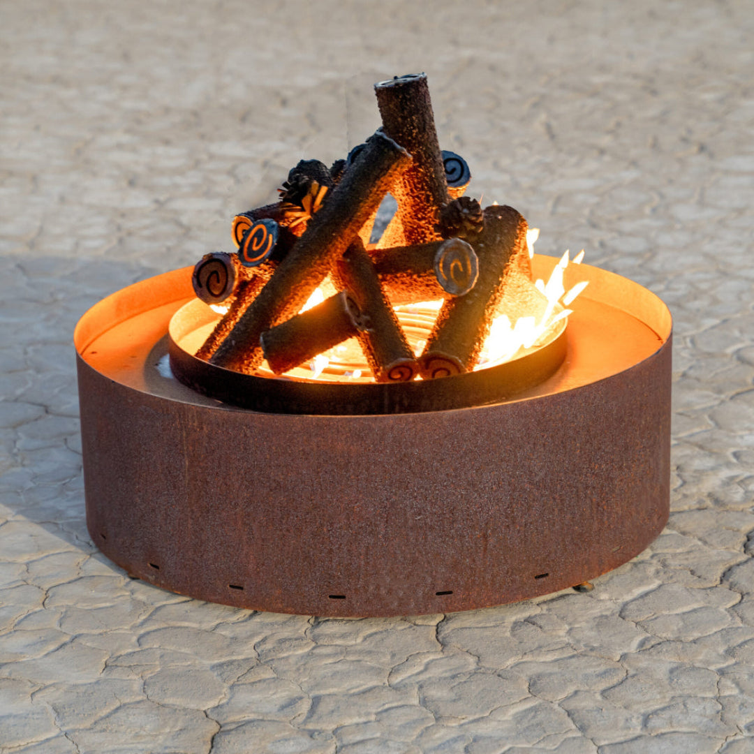 The Outdoor Plus The Orion Fire Sculpture Corten Steel