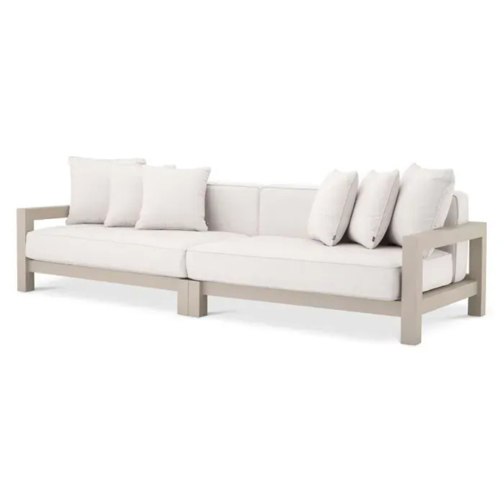 Eichholtz Outdoor Sofa Cap-Antibes Sand finish | sunbrella canvas