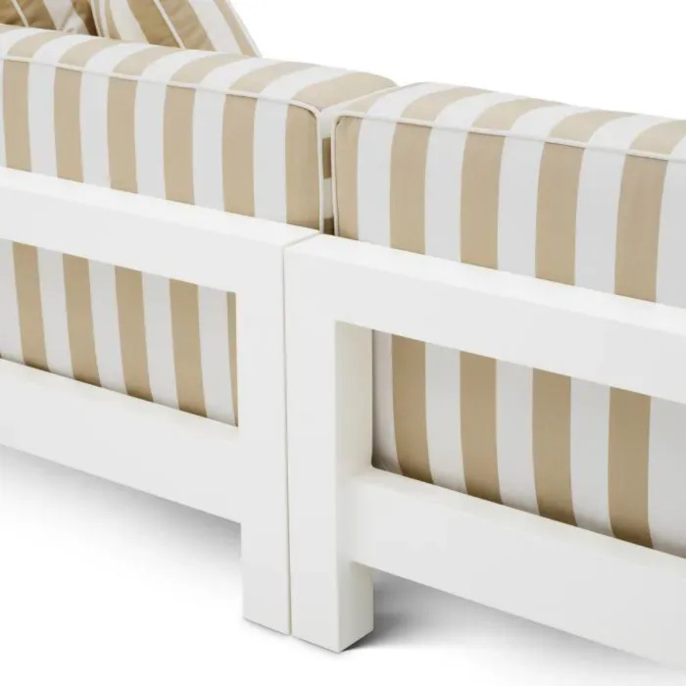 Eichholtz Outdoor Sofa Cap-Antibes Sand finish | sunbrella canvas