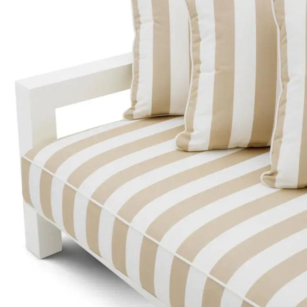 Eichholtz Outdoor Sofa Cap-Antibes Sand finish | sunbrella canvas