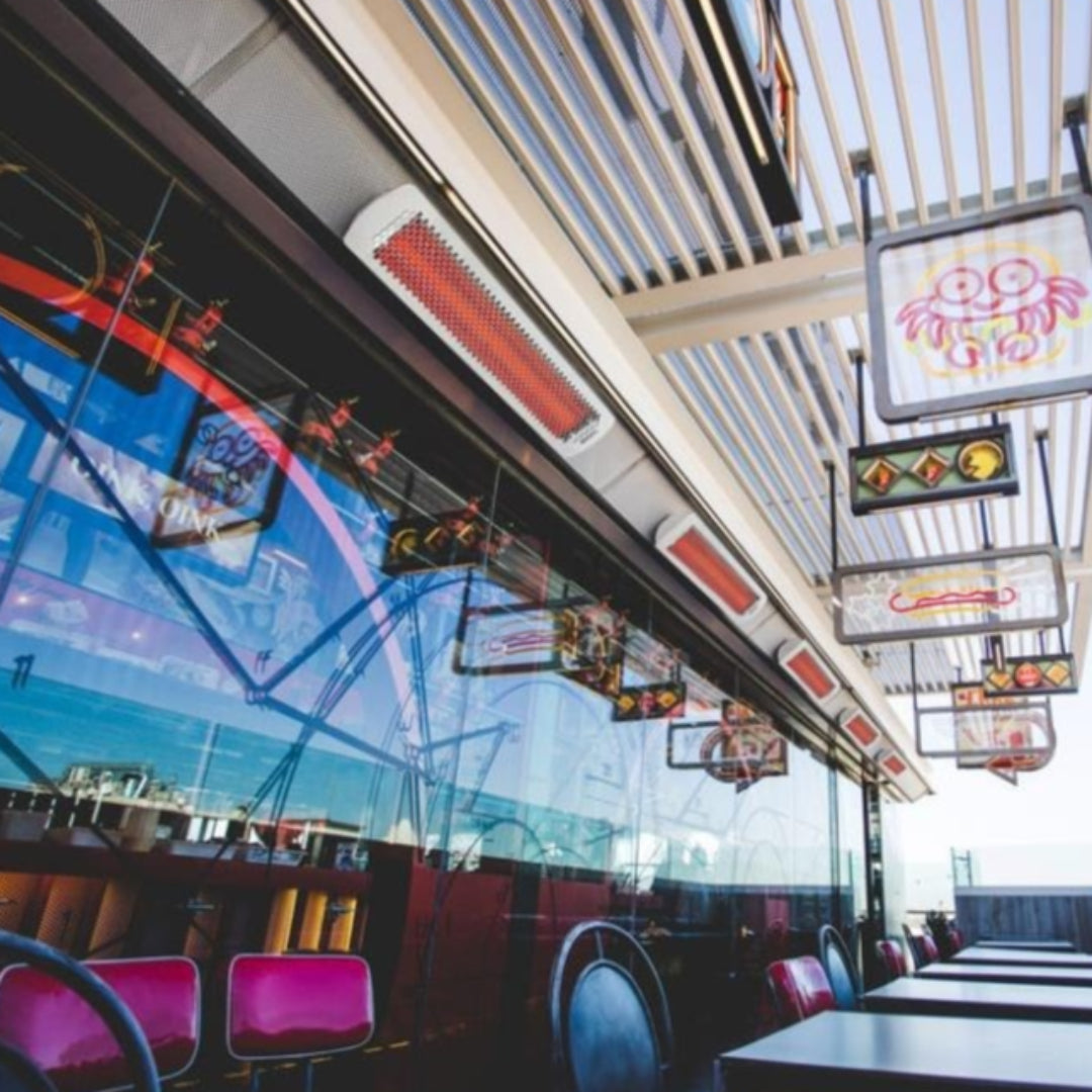 Bromic Heating - Tungsten - 4000 Watts Electric Double Element Heater White