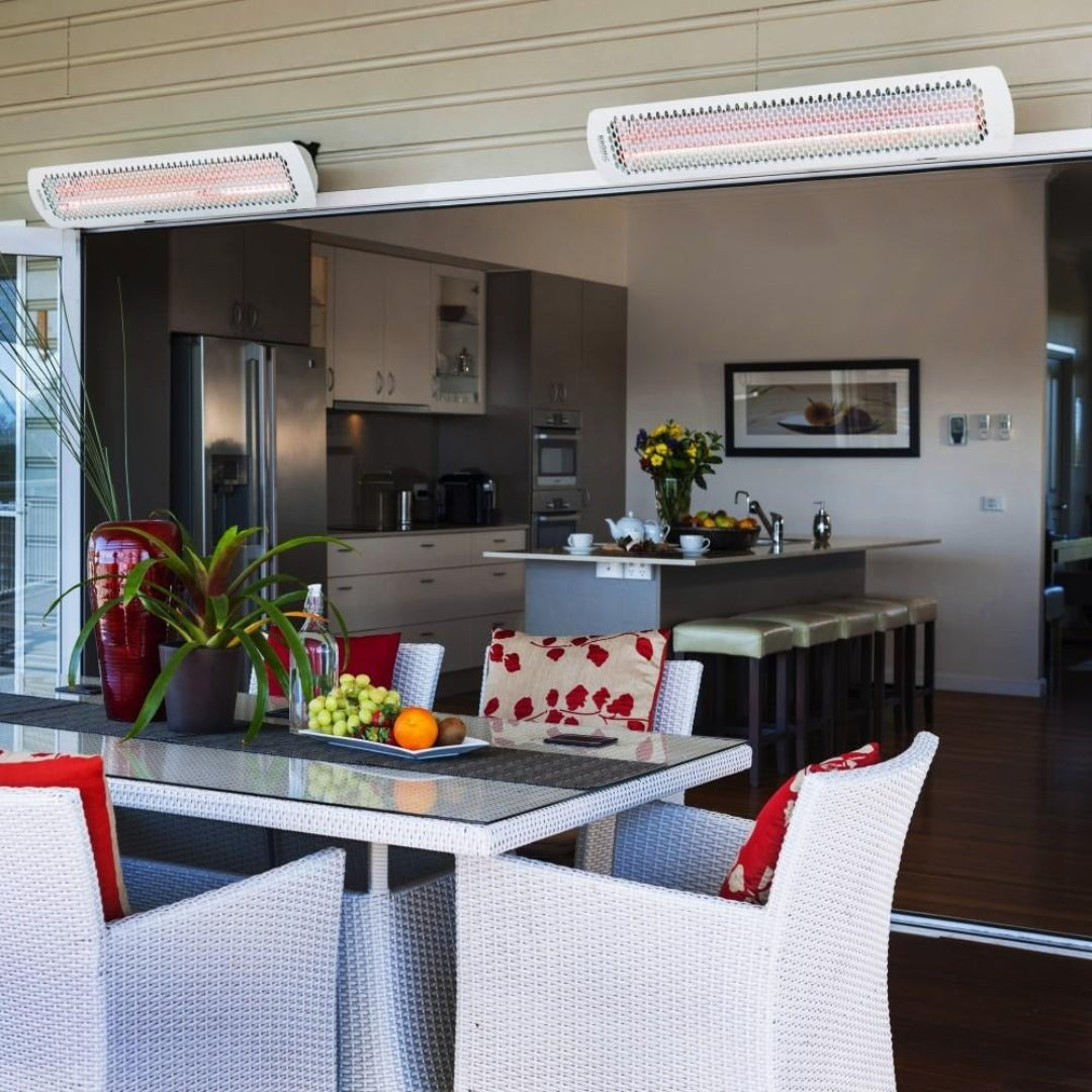 Bromic Heating - Tungsten - 4000 Watts Electric Double Element Heater White