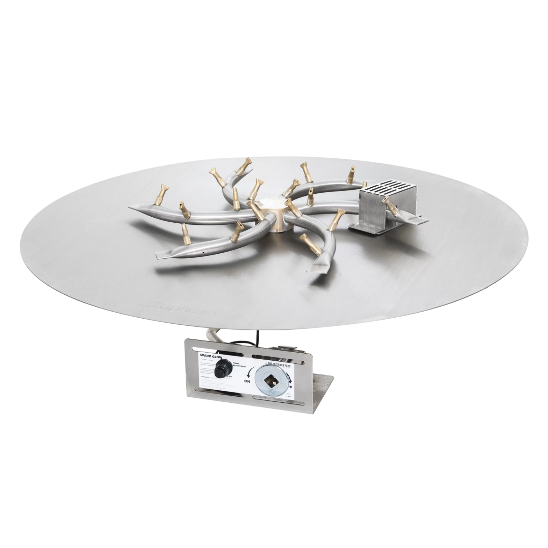 The Outdoor Plus 24" Round Flat Pan & Triple S Bullet Burner