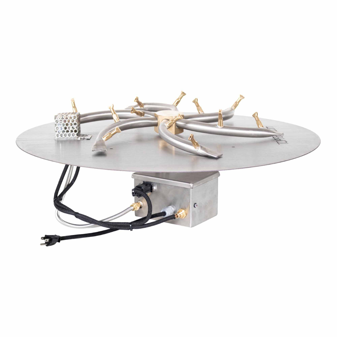 The Outdoor Plus 24" Round Flat Pan & Triple S Bullet Burner