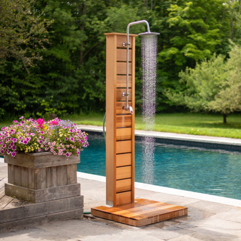 leisurecraft Sunlight Outdoor Shower - Clear Red Cedar