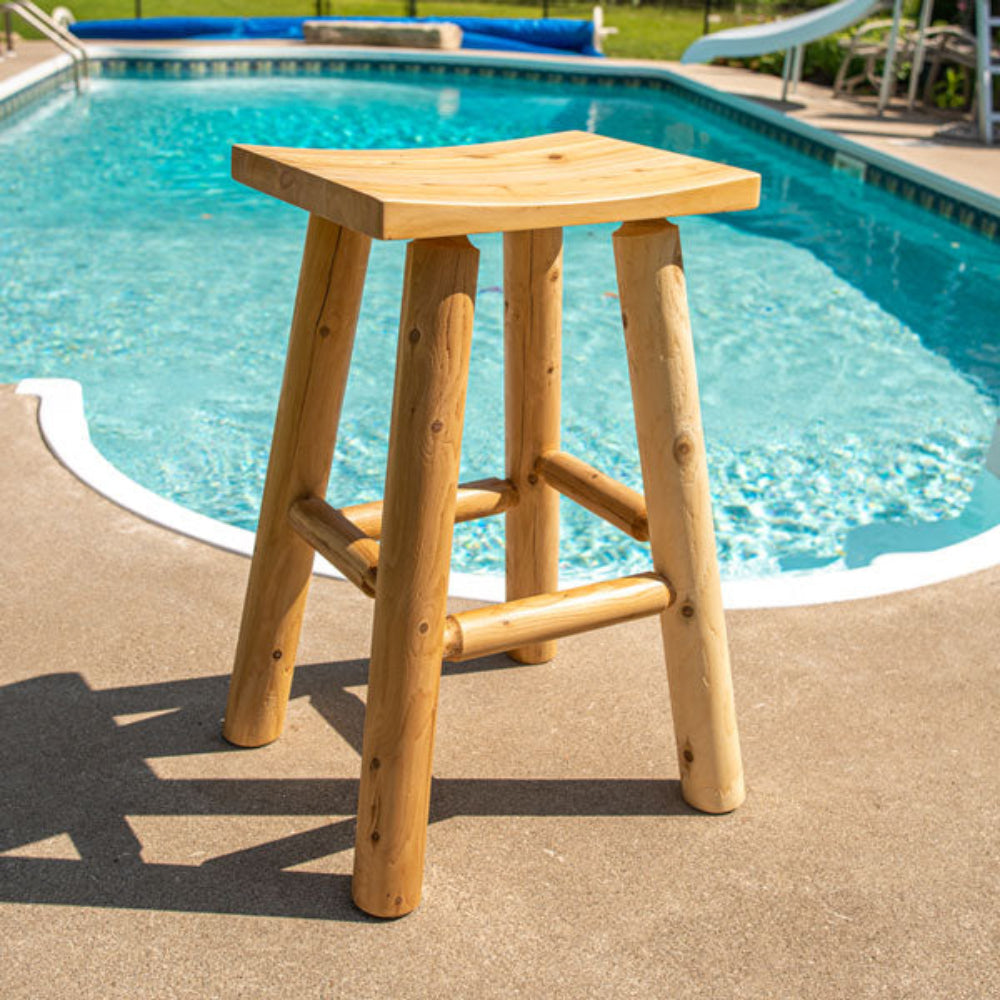 leisurecraft 30" Saddle Seat Bar Stool - Unfinished