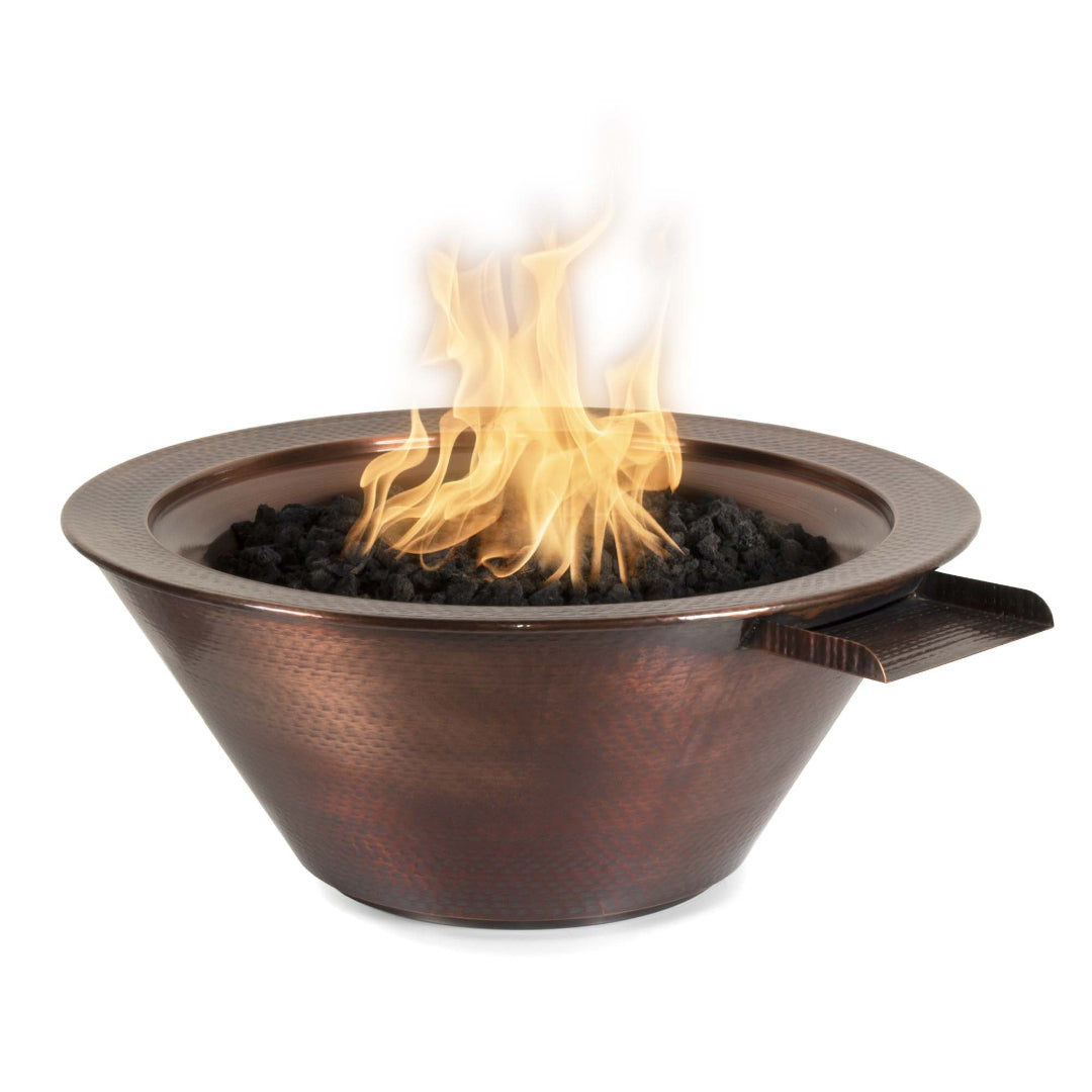 The Outdoor Plus Cazo Fire & Water Bowl ® – Hammered Patina Copper