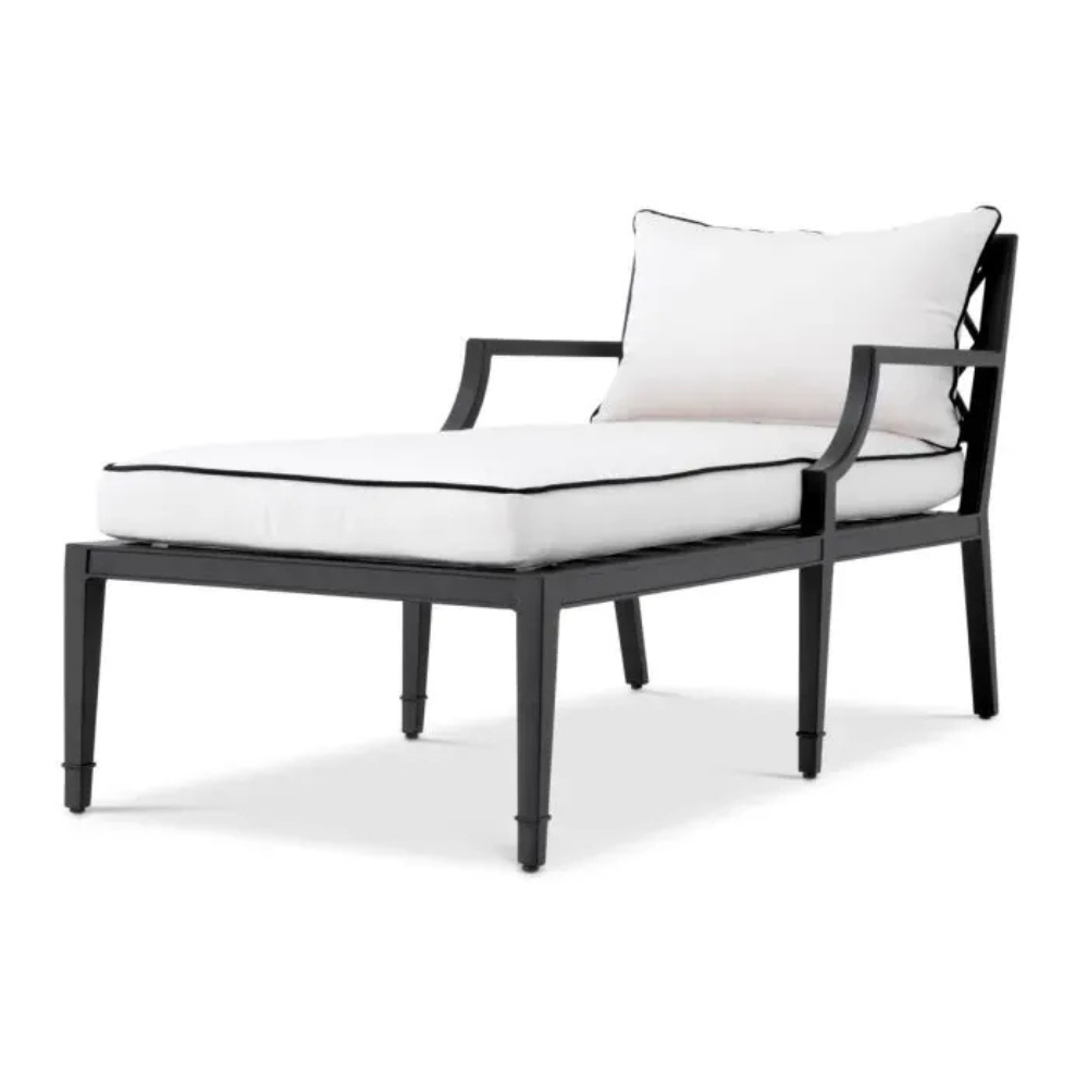 Eichholtz Outdoor Daybed Bella Vista Black finish | sunbrella canvas