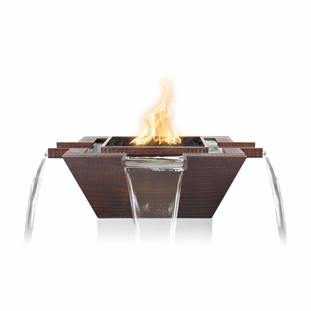 The Outdoor Plus Maya Fire & Water Bowl – Copper 4-Way Spill