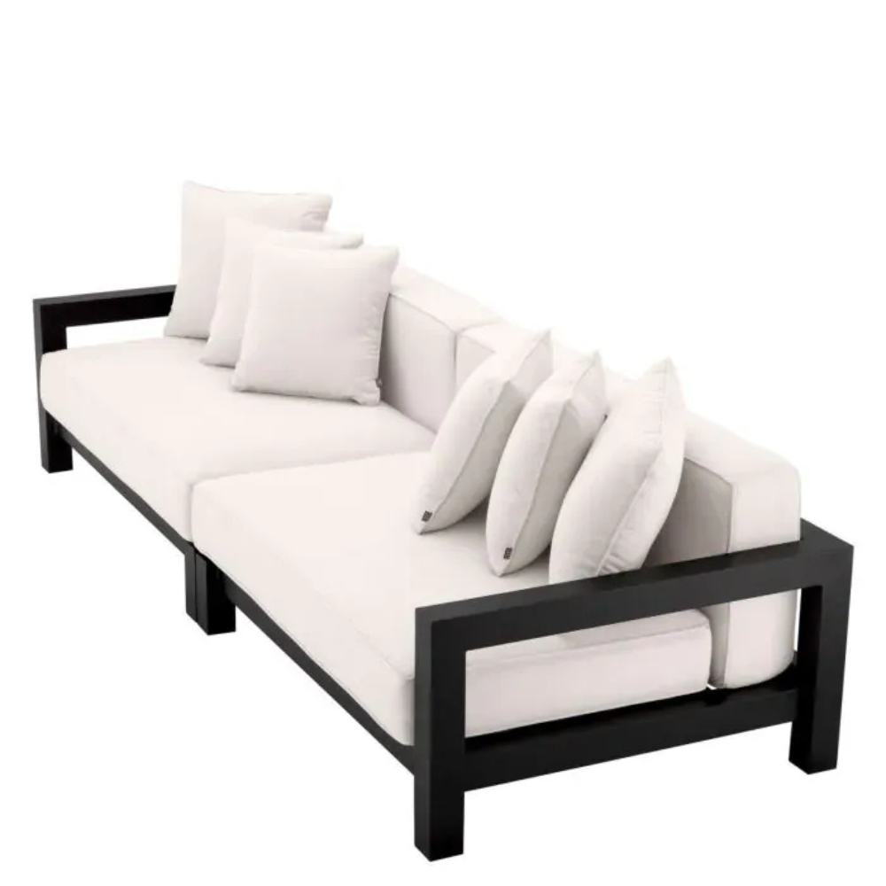 Eichholtz Outdoor Sofa Cap-Antibes Black finish | sunbrella canvas