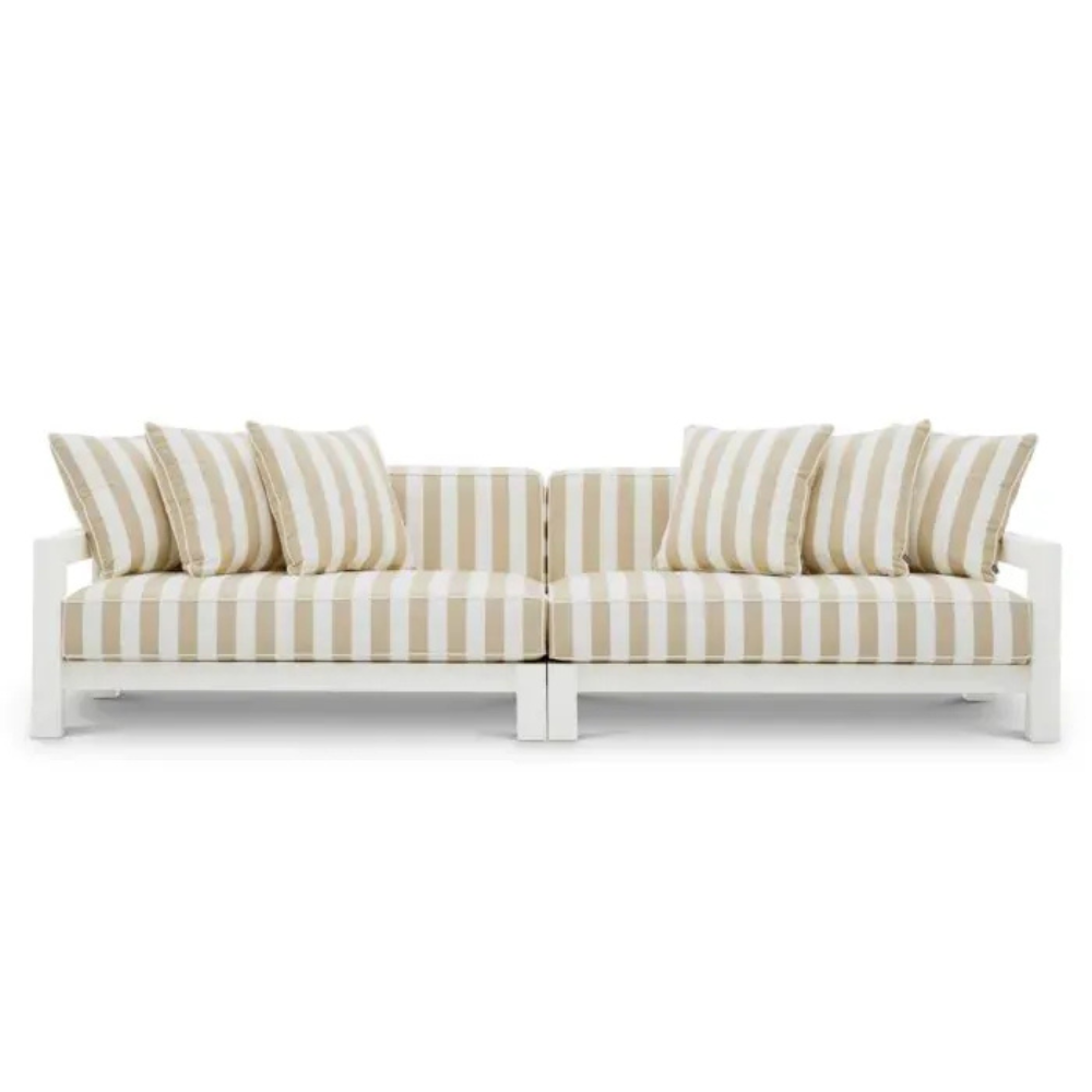 Eichholtz Outdoor Sofa Cap-Antibes Sand finish | sunbrella canvas