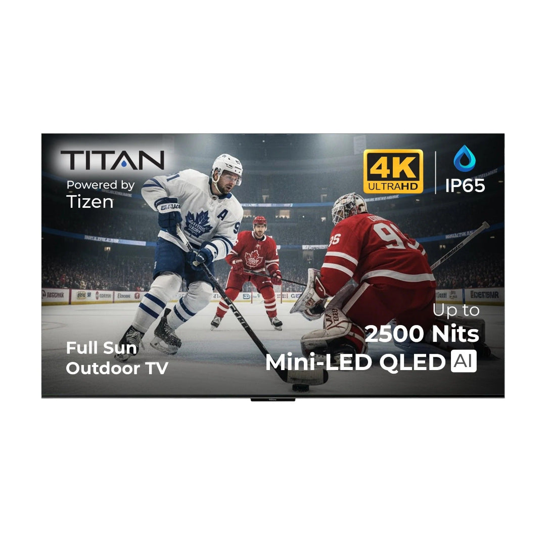 Titan S300 Mini-LED Outdoor TV, Full Sun, IP65 Smart Weatherproof TV, 4K HDR, 120 Hz