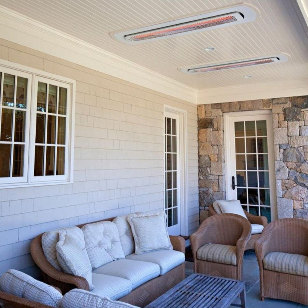 Bromic Heating - Tungsten - 4000 Watts Electric Double Element Heater White